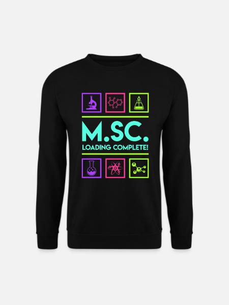 Master Abschluss endlich fertig Master of Science - Unisex Pullover - Schwarz