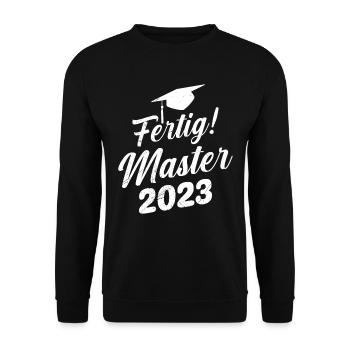 Mastered Master 2023 Master Degree - Unisex Sweatshirt - black - Front - Alina (178cm) & Michal (187cm)