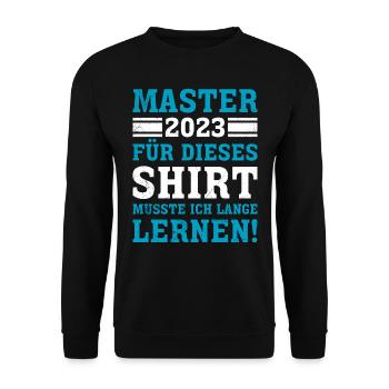 Pour la chemise j’ai dû attendre Master 2023 - Sweat-shirt Unisexe - noir - Devant - Alina (178cm) & Michal (187cm)