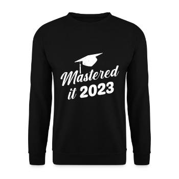 Mastered Master 2023 Master Degree - Unisex Sweatshirt - black - Front - Alina (178cm) & Michal (187cm)