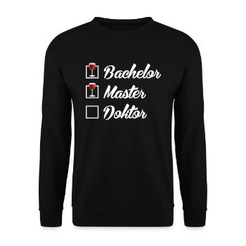Liste de contrôle Bachelor Master Docteur Doctorat - Sweat-shirt Unisexe - noir - Devant - Alina (178cm) & Michal (187cm)