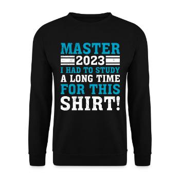 Pour la chemise j’ai dû attendre Master 2023 - Sweat-shirt Unisexe - noir - Devant - Alina (178cm) & Michal (187cm)