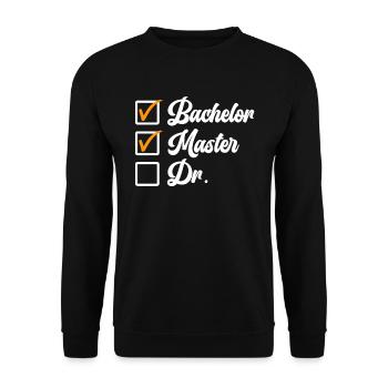 Bachelor's degree Master's degree Doctorate - Unisex Sweatshirt - black - Front - Alina (178cm) & Michal (187cm)
