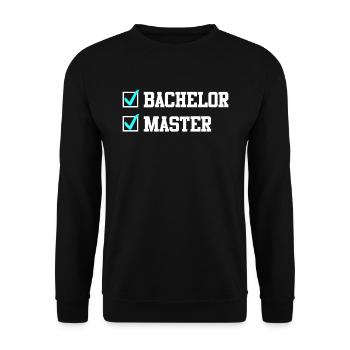 Completed Bachelor's Degree Master's Degree - Unisex Sweatshirt - black - Front - Alina (178cm) & Michal (187cm)