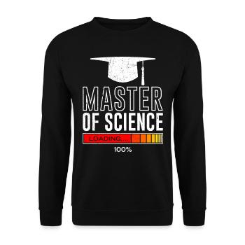 Mater of Science loading completed Master's degree - Unisex Sweatshirt - black - Front - Alina (178cm) & Michal (187cm)