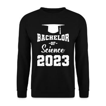 Bachelor of Science 2023 Bachelor Abschluss - Unisex Pullover - Schwarz - Vorne - Alina (178cm) & Michal (187cm)