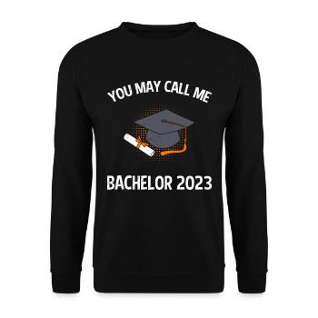 Du kannst mich Bachelor nennen Bachelor Abschluss - Unisex Pullover - Schwarz - Vorne - Alina (178cm) & Michal (187cm)