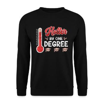 A hot Bachelor's degree Master's degree - Unisex Sweatshirt - black - Front - Alina (178cm) & Michal (187cm)