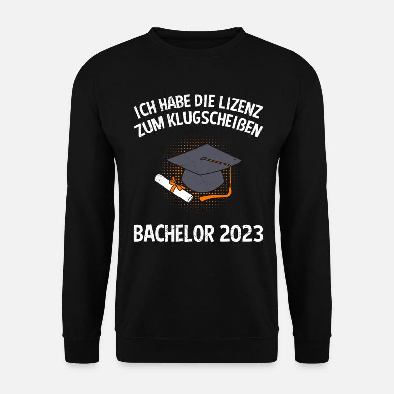 Lizenz zum klugscheißen Bachelor Abschluss - Unisex Pullover - Schwarz