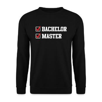 Completed Bachelor's Degree Master's Degree - Unisex Sweatshirt - black - Front - Alina (178cm) & Michal (187cm)