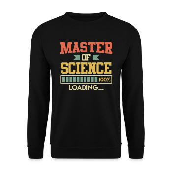 Master Abschluss endlich fertig Master of Science - Unisex Pullover - Schwarz - Vorne - Alina (178cm) & Michal (187cm)