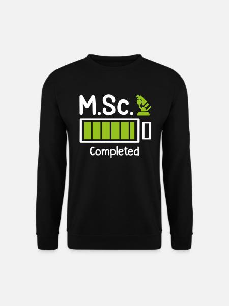 M.Sc completed Master Abschluss Master of Science - Unisex Pullover - Schwarz