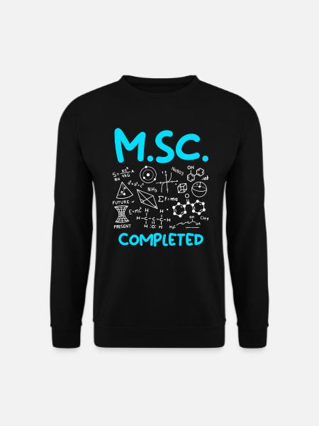 M.Sc completed Master Abschluss Master of Science - Unisex Pullover - Schwarz