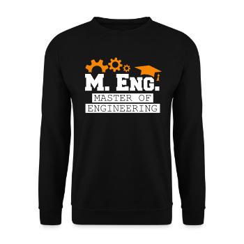 I am Master of Engineering Master's degree - Unisex Sweatshirt - black - Front - Alina (178cm) & Michal (187cm)