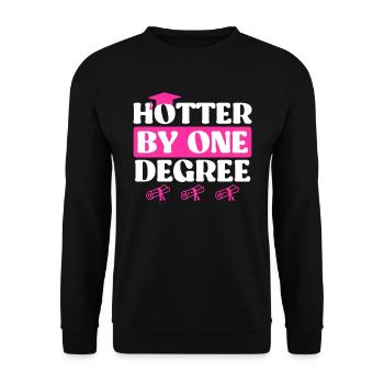 A hot Bachelor's degree Master's degree - Unisex Sweatshirt - black - Front - Alina (178cm) & Michal (187cm)
