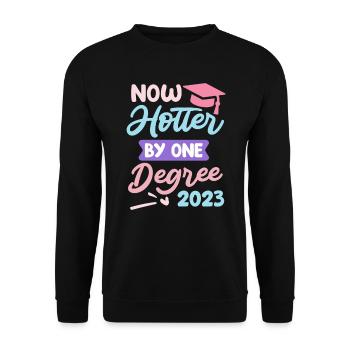 A Degree Hot 2023 Master's Degree - Unisex Sweatshirt - black - Front - Alina (178cm) & Michal (187cm)
