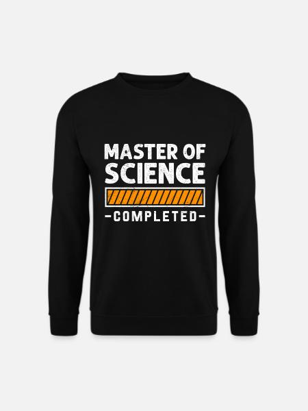 M.Sc completed Master Abschluss Master of Science - Unisex Pullover - Schwarz