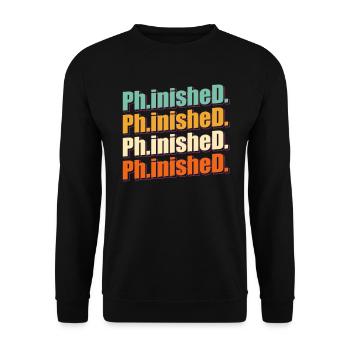 Phinished Finished Doctor Promotion Doctorat - Sweat-shirt Unisexe - noir - Devant - Alina (178cm) & Michal (187cm)