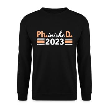 Phinished Degree 2023 Docteur Doctorat - Sweat-shirt Unisexe - noir - Devant - Alina (178cm) & Michal (187cm)