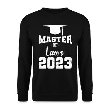Master en droit 2023 Master - Sweat-shirt Unisexe - noir - Devant - Alina (178cm) & Michal (187cm)