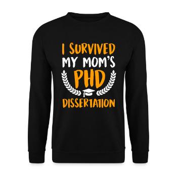 My Mom is a Doctor Degree Doctorate - Unisex Sweatshirt - black - Front - Alina (178cm) & Michal (187cm)