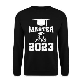 Master of Arts 2023 Master Degree - Unisex Sweatshirt - black - Front - Alina (178cm) & Michal (187cm)