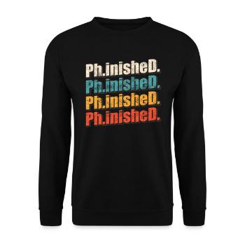 Phinished Finished Doctor Promotion Doctorat - Sweat-shirt Unisexe - noir - Devant - Alina (178cm) & Michal (187cm)