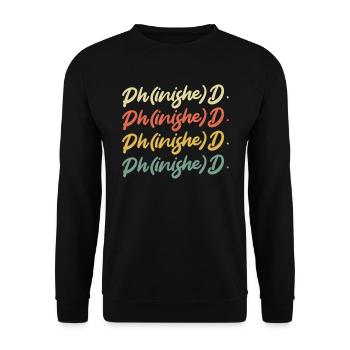Phinished Fini Docteur Doctorat Doctorat - Sweat-shirt Unisexe - noir - Devant - Alina (178cm) & Michal (187cm)