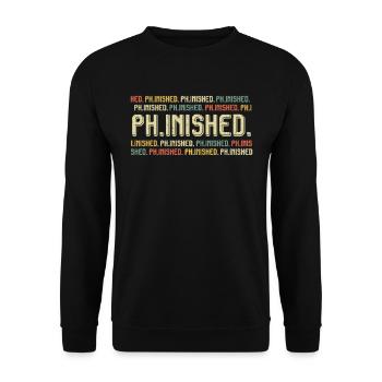 Phinished Fini Docteur Doctorat Doctorat - Sweat-shirt Unisexe - noir - Devant - Alina (178cm) & Michal (187cm)