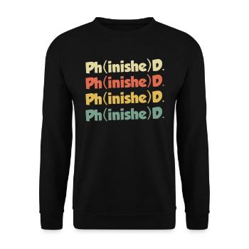 Phinished Finished Doctor Promotion Doctorat - Sweat-shirt Unisexe - noir - Devant - Alina (178cm) & Michal (187cm)