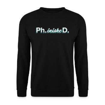 Doctorat phinished Doctorat terminé Doctorat - Sweat-shirt Unisexe - noir - Devant - Alina (178cm) & Michal (187cm)