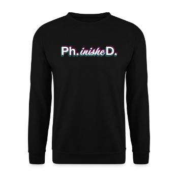 Doctorat phinished Doctorat terminé Doctorat - Sweat-shirt Unisexe - noir - Devant - Alina (178cm) & Michal (187cm)