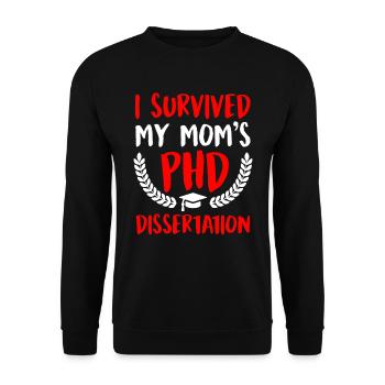 My Mom is a Doctor Degree Doctorate - Unisex Sweatshirt - black - Front - Alina (178cm) & Michal (187cm)