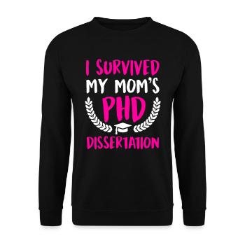 My Mom is a Doctor Degree Doctorate - Unisex Sweatshirt - black - Front - Alina (178cm) & Michal (187cm)