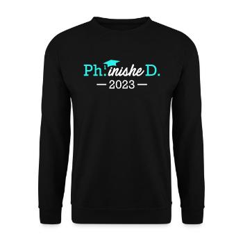 Doctorat phinished 2023 Doctorat - Sweat-shirt Unisexe - noir - Devant - Alina (178cm) & Michal (187cm)