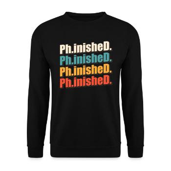 Phinished Finished Doctor Promotion Doctorat - Sweat-shirt Unisexe - noir - Devant - Alina (178cm) & Michal (187cm)