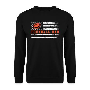 Père de football USA Patriot - Sweat-shirt Unisexe - noir - Devant - Alina (178cm) & Michal (187cm)