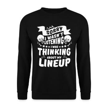 Désolé, je pensais à mon line-up - Sweat-shirt Unisexe - noir - Devant - Alina (178cm) & Michal (187cm)