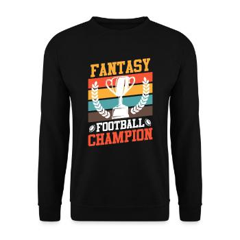 Fantasy Football Champion Fantasy Football Champ - Unisex Sweatshirt - black - Front - Alina (178cm) & Michal (187cm)