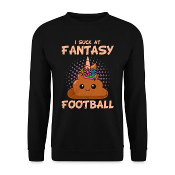 Mieser Fantasy Football Spieler - Unisex Pullover - Schwarz - Vorne - Alina (178cm) & Michal (187cm)