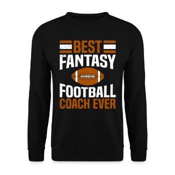 Bester Fantasy Football Coach aller Zeiten - Unisex Pullover - Schwarz - Vorne - Alina (178cm) & Michal (187cm)