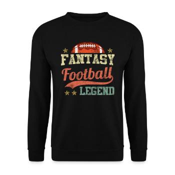 Fantasy Football Legend Fantasy Football Champion - Unisex Sweatshirt - black - Front - Alina (178cm) & Michal (187cm)