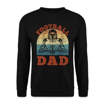 Football Dad Fantasy Football - Unisex Sweatshirt - black - Front - Alina (178cm) & Michal (187cm)