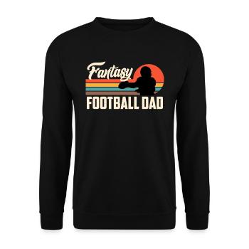 Fantasy Football Dad - Unisex Sweatshirt - black - Front - Alina (178cm) & Michal (187cm)