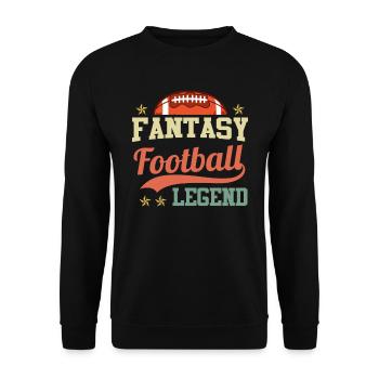 Fantasy Football Legend Fantasy Football Champion - Unisex Sweatshirt - black - Front - Alina (178cm) & Michal (187cm)
