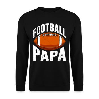 American football dad - Unisex Sweatshirt - black - Front - Alina (178cm) & Michal (187cm)