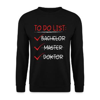 Enfin terminé, je suis Docteur Ph.D Titre de doctorat - Sweat-shirt Unisexe - noir - Devant - Alina (178cm) & Michal (187cm)