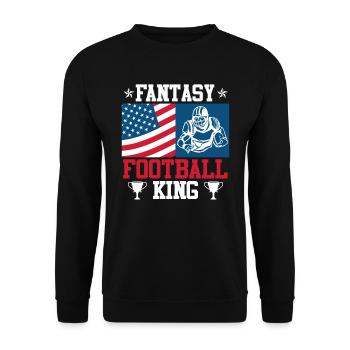 Fantasy Football König Fantasy Football Champ - Unisex Pullover - Schwarz - Vorne - Alina (178cm) & Michal (187cm)