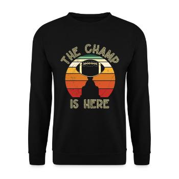 Der Fantasy Football Champ ist da - Unisex Pullover - Schwarz - Vorne - Alina (178cm) & Michal (187cm)