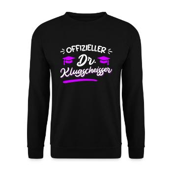 Doctorat officiel Smartass Ph.D Doctorat - Sweat-shirt Unisexe - noir - Devant - Alina (178cm) & Michal (187cm)